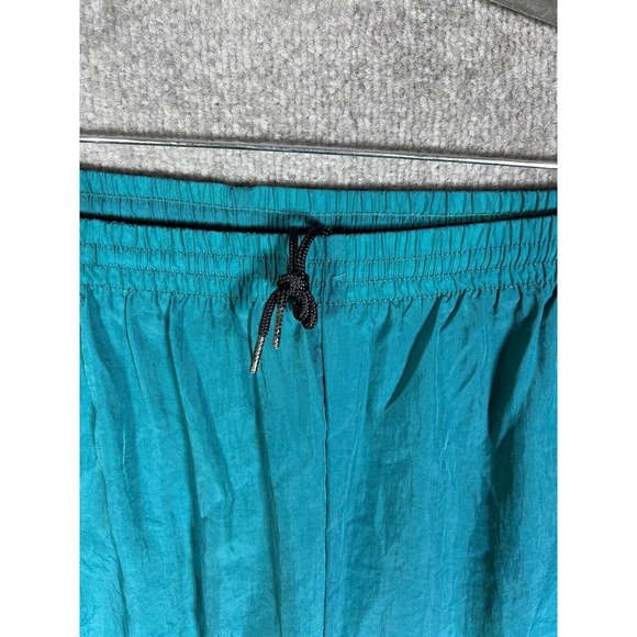 Vintage‎ Reebok Pull On Ankle Zip Jogger Track Pants Size Large Teal Pockets - Picture 9 of 16